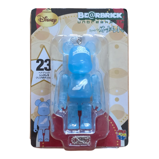 Bearbrick Happy Kuji 'Disney Special Ornament' (2011) - 23 Cinderella Clear Body Version 100% in der Verpackung
