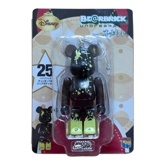 Bearbrick Happy Kuji 'Disney Special Ornament' (2011) - 25 Tinkerbell Clear Body Version 100% in der Verpackung