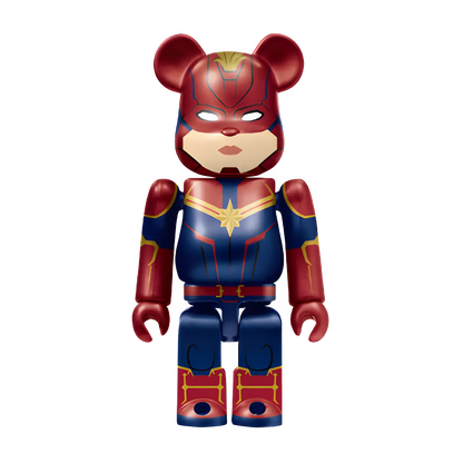 Bearbrick Happy Kuji "MARVEL Studios" - 16 Captain Marvel 100% Herstellerbild