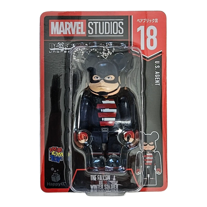 Bearbrick Happy Kuji "MARVEL Studios" - 18 U.S. Agent 100% in der Verpackung