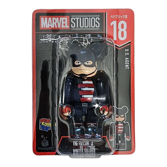 Bearbrick Happy Kuji "MARVEL Studios" - 18 U.S. Agent 100% in der Verpackung