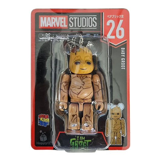 Bearbrick Happy Kuji "MARVEL Studios" - 26 Baby Groot 100% in der Verpackung