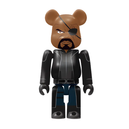 Bearbrick Happy Kuji "MARVEL Studios" - 5 Nick Fury 100% Herstellerbild