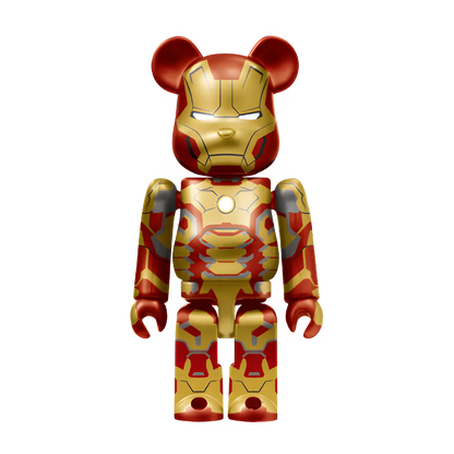 Bearbrick Happy Kuji "MARVEL Studios" - 7 Iron Man Mark 42 100% Herstellerbild
