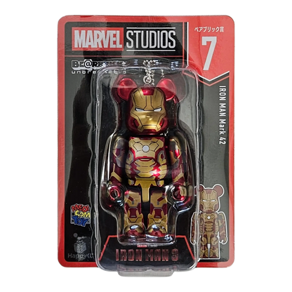 Bearbrick Happy Kuji "MARVEL Studios" - 7 Iron Man Mark 42 100% in der Verpackung