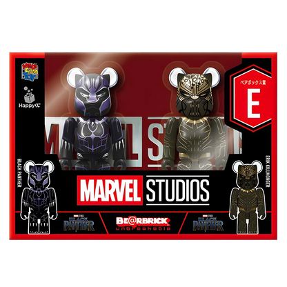 Bearbrick Happy Kuji "MARVEL Studios" - E: Black Panther & Erik Killmonger 100% Herstellerbild 2