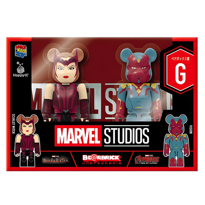 Bearbrick Happy Kuji "MARVEL Studios" - G: Scarlet Witch & Vision 100% Herstellerbild 2
