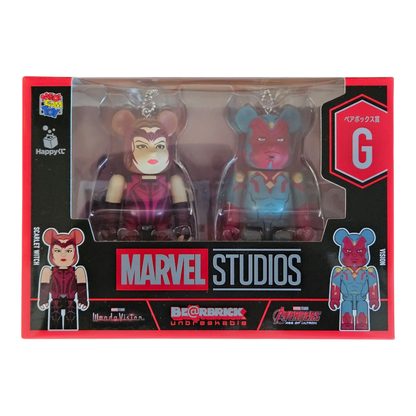 Bearbrick Happy Kuji "MARVEL Studios" - G: Scarlet Witch & Vision 100% in der Verpackung