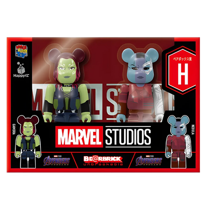 Bearbrick Happy Kuji "MARVEL Studios" - H: Gamora & Nebula 100% Herstellerbild 2