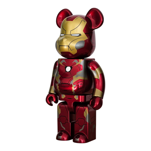 Bearbrick Happy Kuji "MARVEL Studios" - SP: Iron Man Mark 46 400% schräg