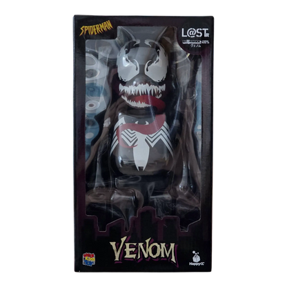 Bearbrick Happy Kuji "Spider-Man" (2022) – L@ST Venom 400% in der Verpackung