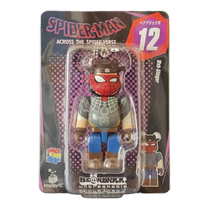 Bearbrick Happy Kuji "Spider-Man: Spider-Verse" 12: Web-Slinger 100% Verpackung Vorderseite