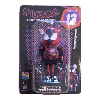 Bearbrick Happy Kuji "Spider-Man: Spider-Verse" 13: Spider-Man Unlimited 100% Verpackung Vorderseite