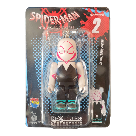 Bearbrick Happy Kuji "Spider-Man: Spider-Verse" 2: Spider-Gwen [Type-B] 100% Verpackung Vorderseite