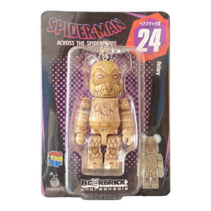 Bearbrick Happy Kuji "Spider-Man: Spider-Verse" 24: Vulture 100% Verpackung Vorderseite
