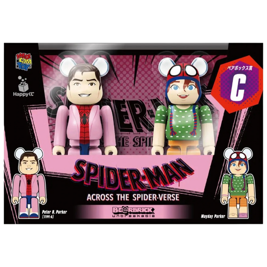 Bearbrick Happy Kuji "Spider-Man: Spider-Verse" C: Peter B. Parker [Type-A] & Mayday Parker 100% Herstellerbild