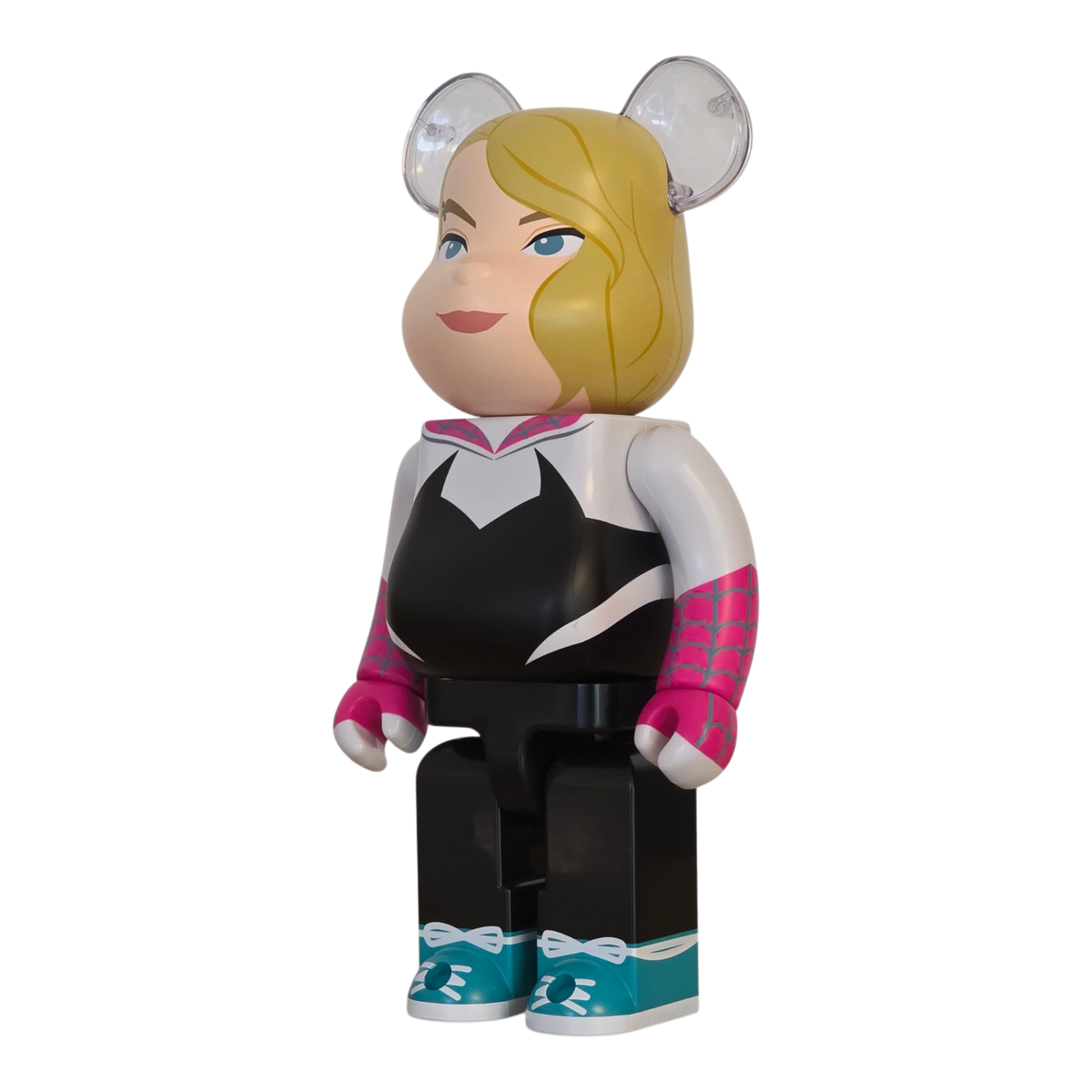 Bearbrick Happy Kuji "Spider-Man: Spider-Verse" L@ST: Spider-Gwen [Type-A] 400% schräg