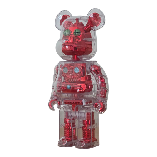 Bearbrick H×S Hirota Saigansho Metallic Red 400% schräg