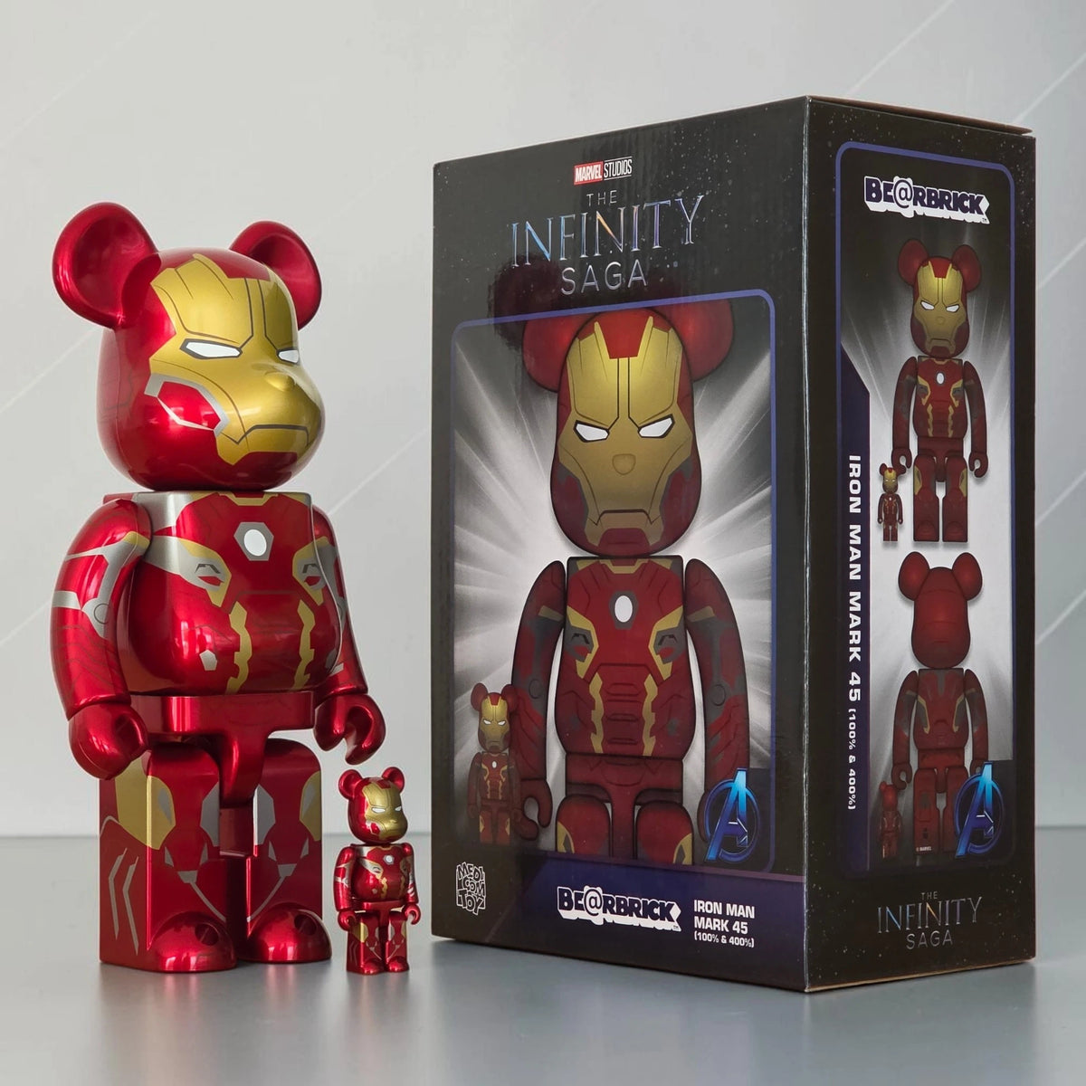 BE@RBRICK Iron Man Mark 45 100%+400% | MyBearBrick.de