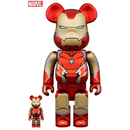 Bearbrick Iron Man Mark 85 Chrome Version 100%+400% Herstellerbild 1