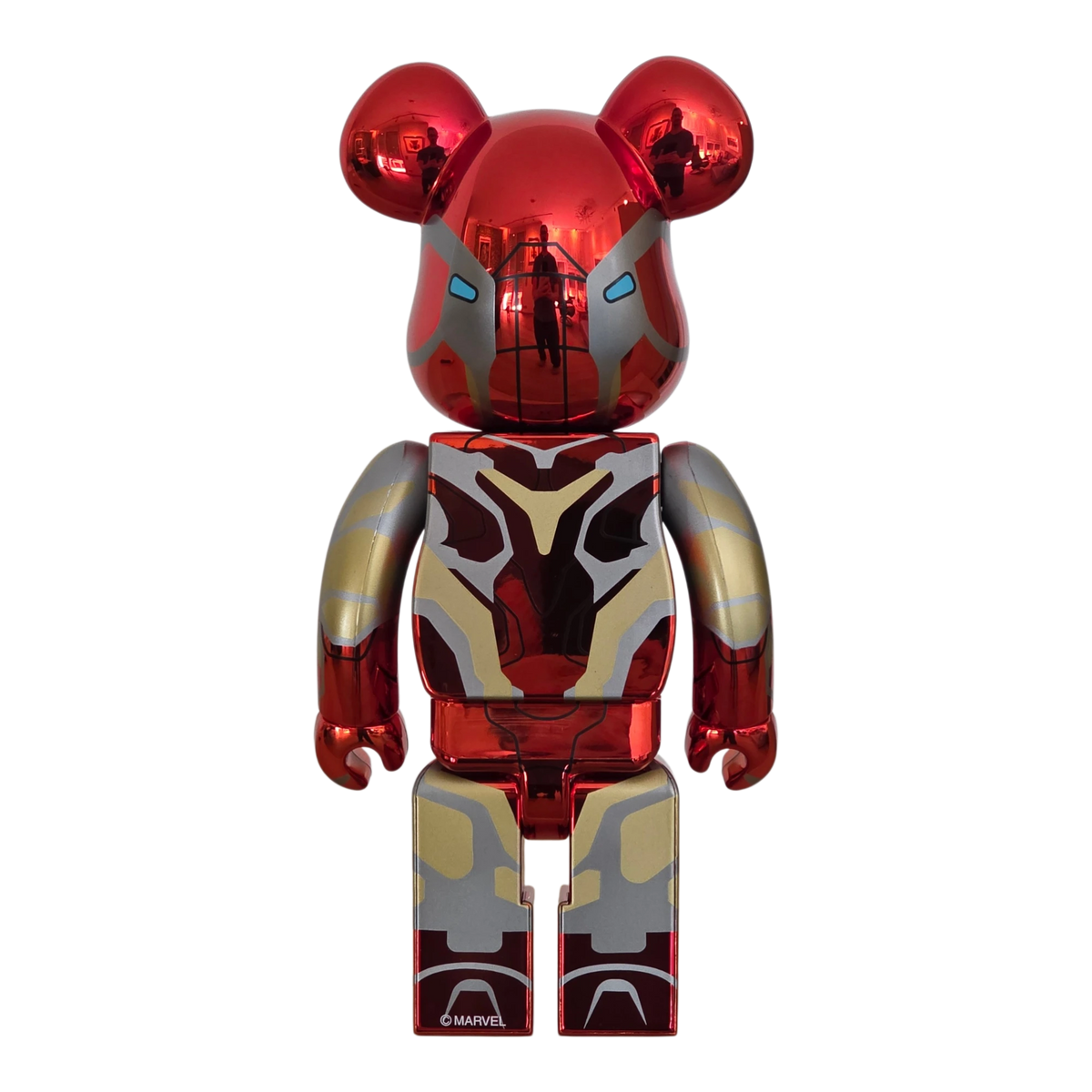 Bearbrick Iron Man Mark 85 Chrome Version 100%+400% Rückseite