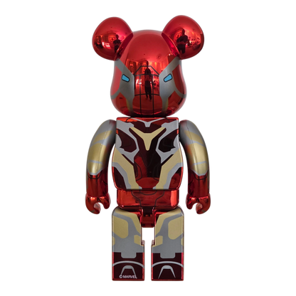 Bearbrick Iron Man Mark 85 Chrome Version 100%+400% Rückseite