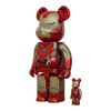 Bearbrick Iron Man Mark 85 Chrome Version 100%+400% schräg
