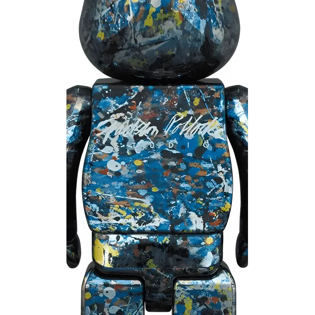 BE@RBRICK Jackson Pollock Studio Chrome Version 100%+400%