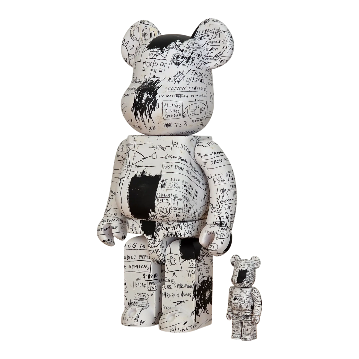 Bearbrick Jean-Michel Basquiat #3 100%+400% schräg