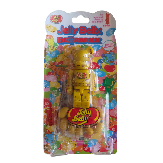 Bearbrick Jelly Belly – 2 Top Banana 100% in der Verpackung