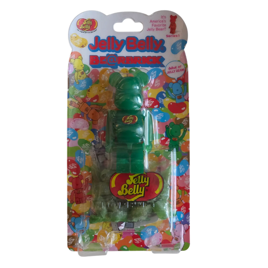 Bearbrick Jelly Belly® – 4 Green Apple 100% in der Verpackung