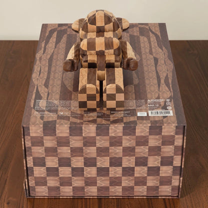 Bearbrick Karimoku fragmentdesign Carved Wooden Longitudinal Chess 400% Echtheitsmerkmale