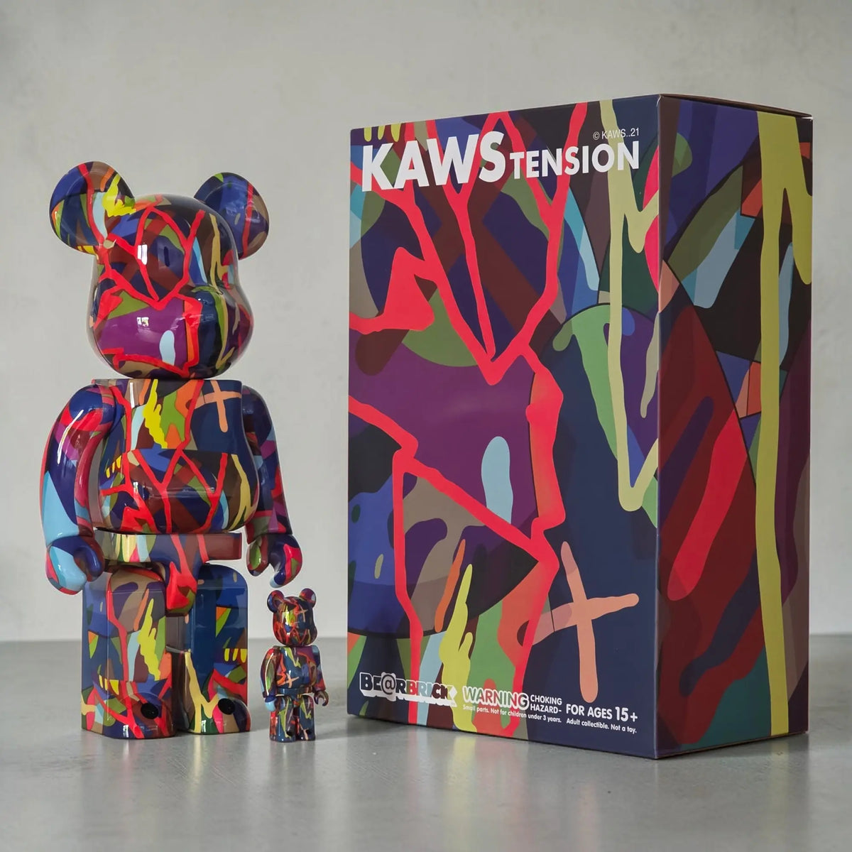 Bearbrick KAWS TENSION 100%+400% mit Verpackung