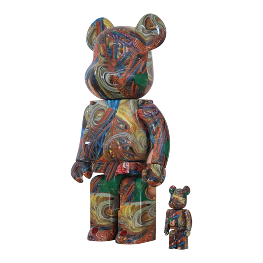Bearbrick Kazuo Yuzu Art Exhibition 100%+400% schräg