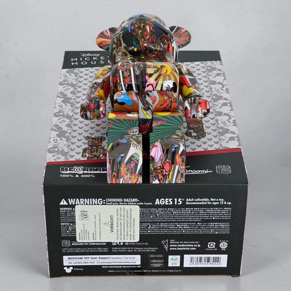 Bearbrick Keiichi Tanaami "Mickey Mouse" 100%+400% Echtheitsmerkmale
