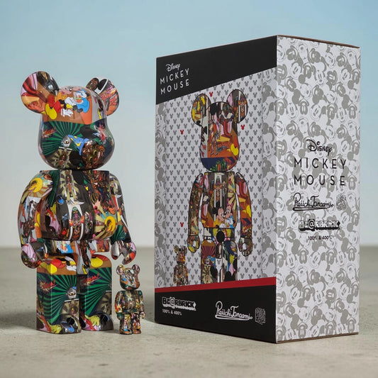 Bearbrick Keiichi Tanaami "Mickey Mouse" 100%+400% mit Verpackung