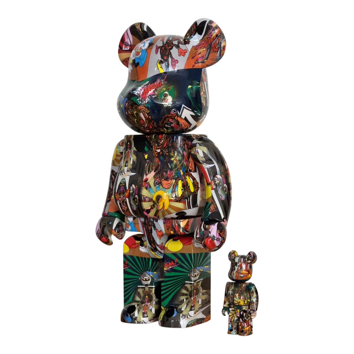 Bearbrick Keiichi Tanaami "Mickey Mouse" 100%+400% schräg