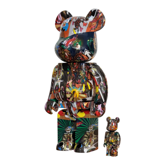Bearbrick Keiichi Tanaami "Mickey Mouse" 100%+400% schräg