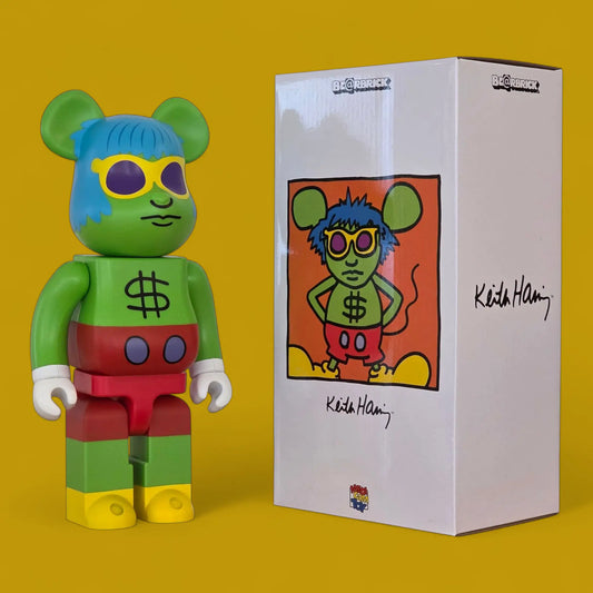 Bearbrick Keith Haring "Andy Mouse" 400% mit Verpackung