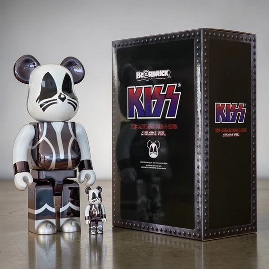 Bearbrick KISS Catman Chrome Version 100%+400% mit Verpackung