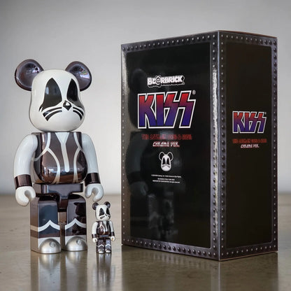 Bearbrick KISS Catman Chrome Version 100%+400% mit Verpackung
