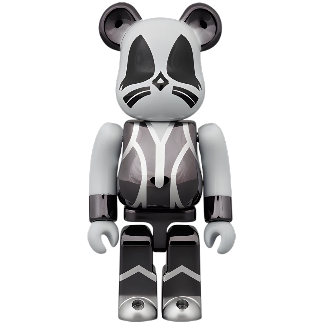 Bearbrick KISS The Catman Chrome Version 100%+400% Herstellerbild 2