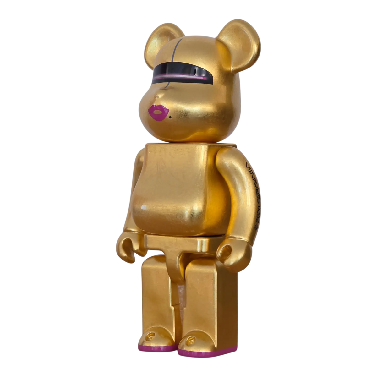 Bearbrick Kutani Hajime Sorayama Pure Gold Leaf 400% schräg