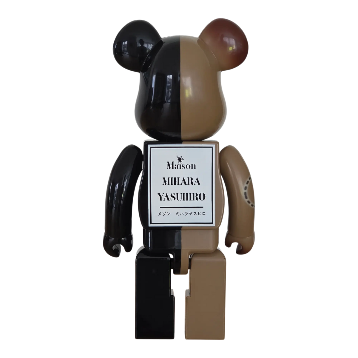 Bearbrick Maison MIHARA YASUHIRO Black/Brown 100%+400% Rückseite