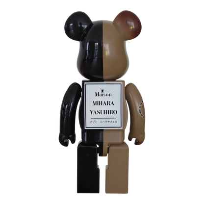 Bearbrick Maison MIHARA YASUHIRO Black/Brown 100%+400% Rückseite