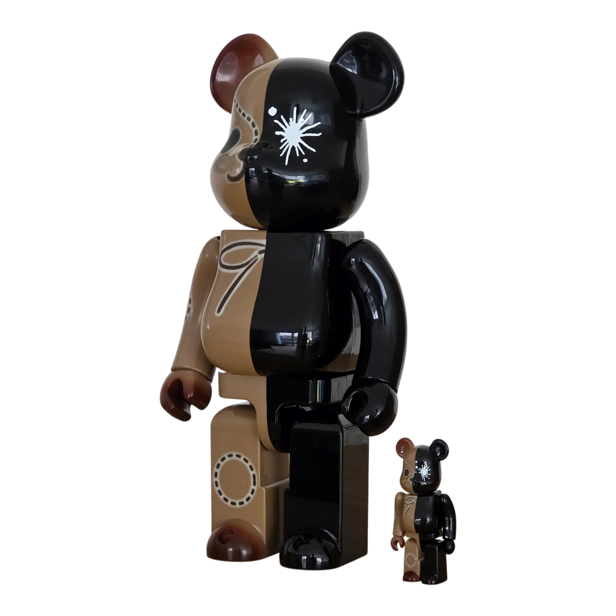 Bearbrick Maison MIHARA YASUHIRO Black/Brown 100%+400% schräg
