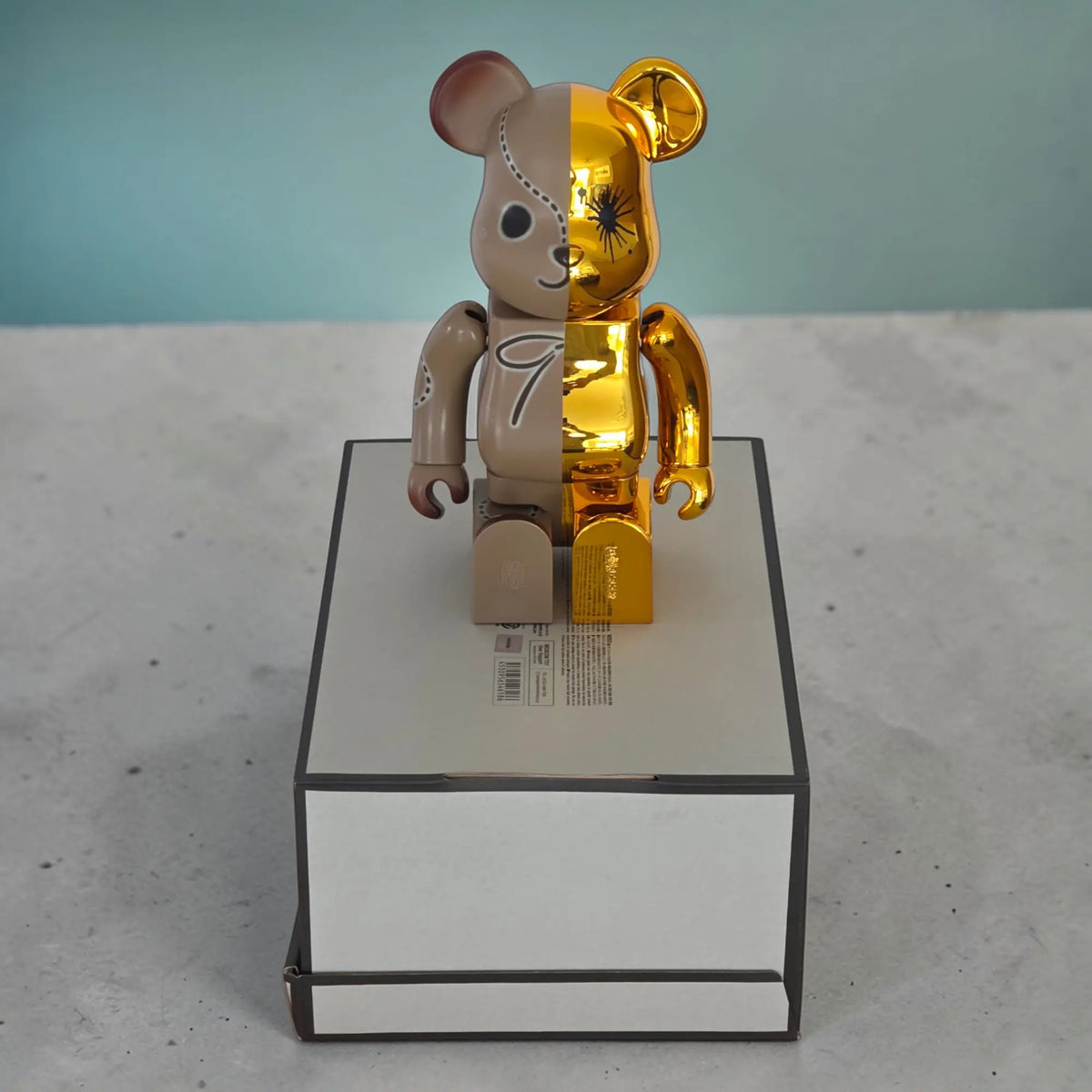 Bearbrick Maison MIHARA YASUHIRO Gold/Brown 100%+400% Echtheitsmerkmale