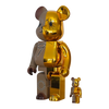 Bearbrick Maison MIHARA YASUHIRO Gold/Brown 100%+400% schräg