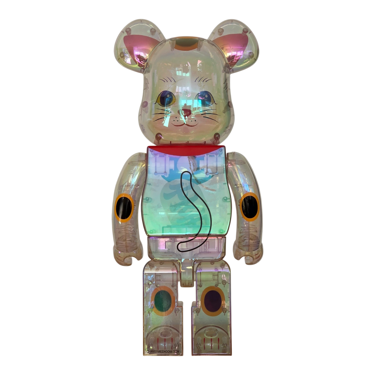 Bearbrick Maneki Neko Transparent Plated 1000% Rückseite