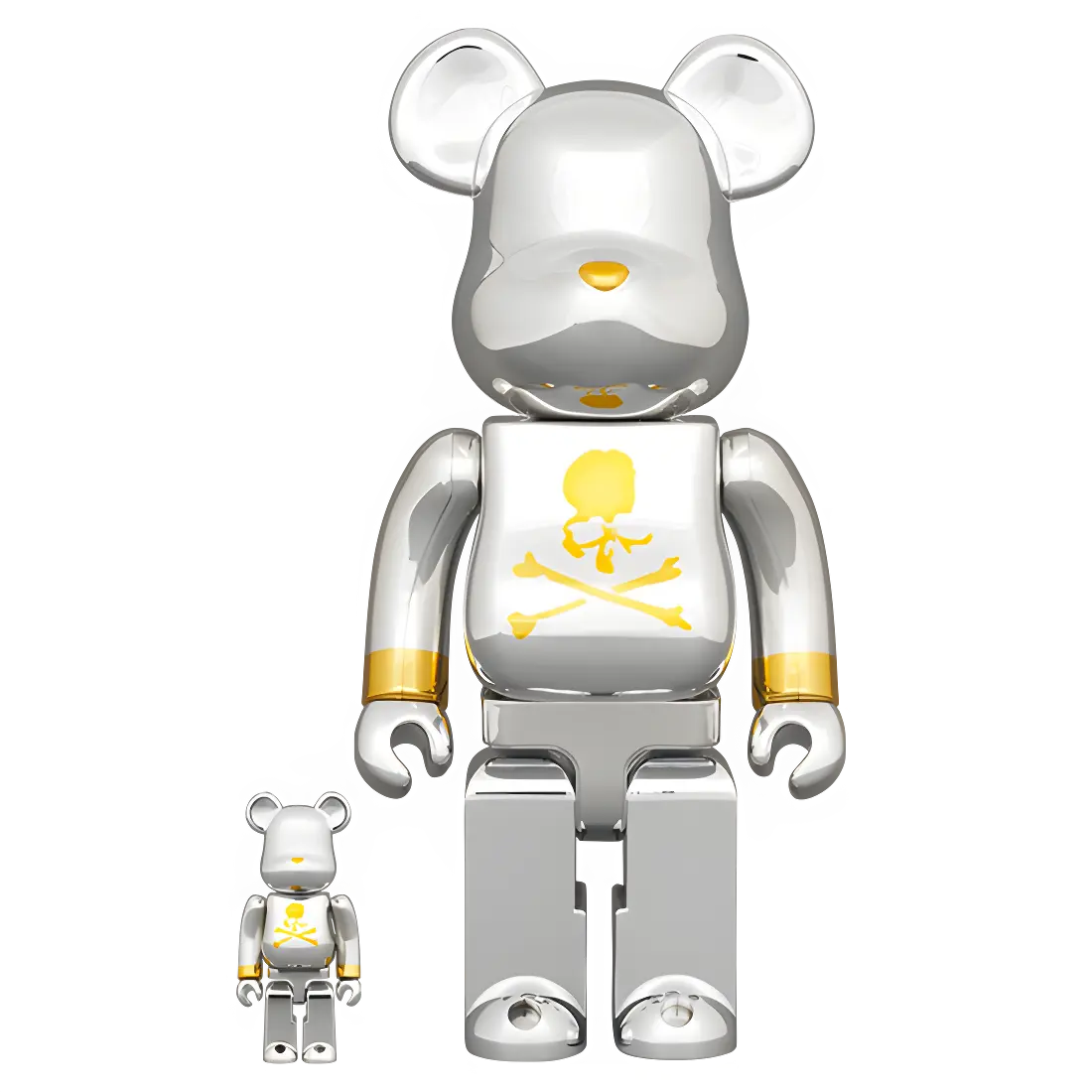 Bearbrick mastermind Japan Silver 100%+400% Herstellerbild 1